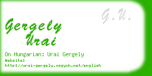 gergely urai business card